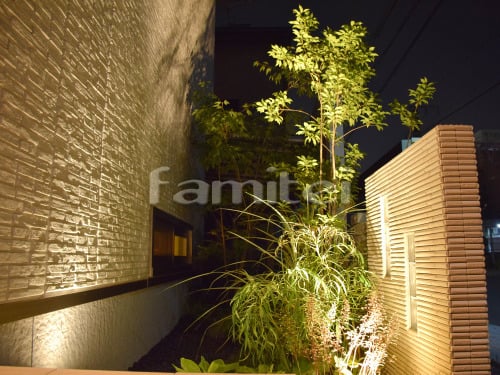 施工例坪庭 植栽灯ガーデンライト照明 TAKASHOタカショー シンプルLED 